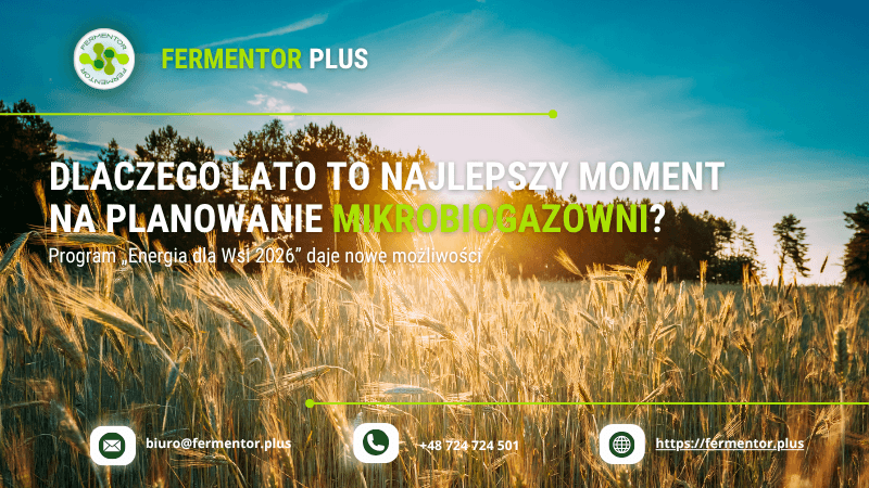 Dlaczego lato to najlepszy moment na planowanie mikrobiogazowni?