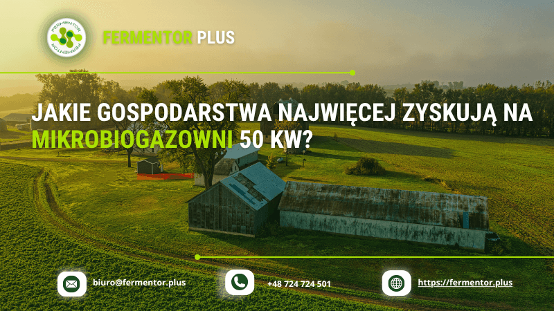 Jakie gospodarstwa najwięcej zyskują na mikrobiogazowni 50 kW?